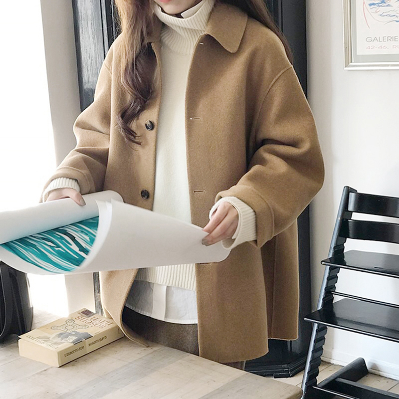 Tailored Coat Wool - Zoki jesień sztuczna wełna płaszcz kobiety