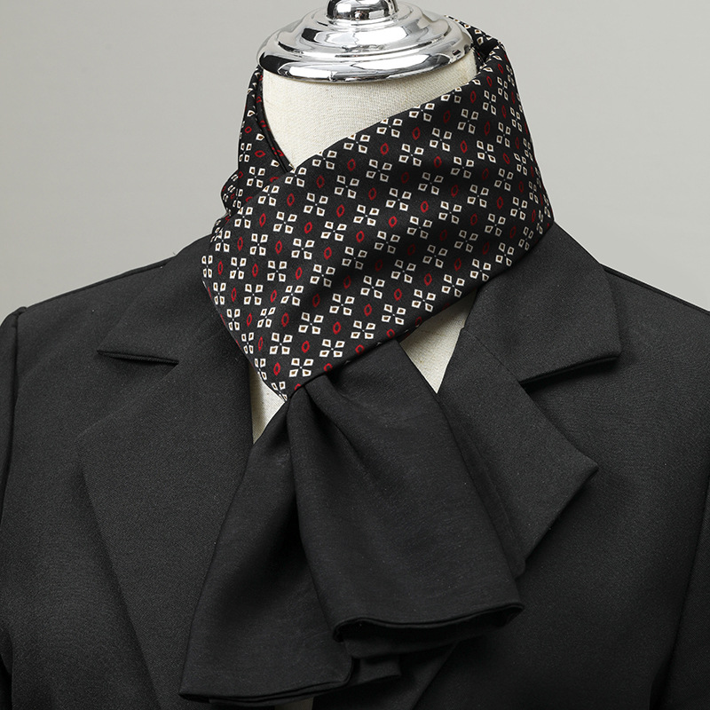 Scarf Silk Neck - Męski szalik imitujący jedwab, mały kwadratowy