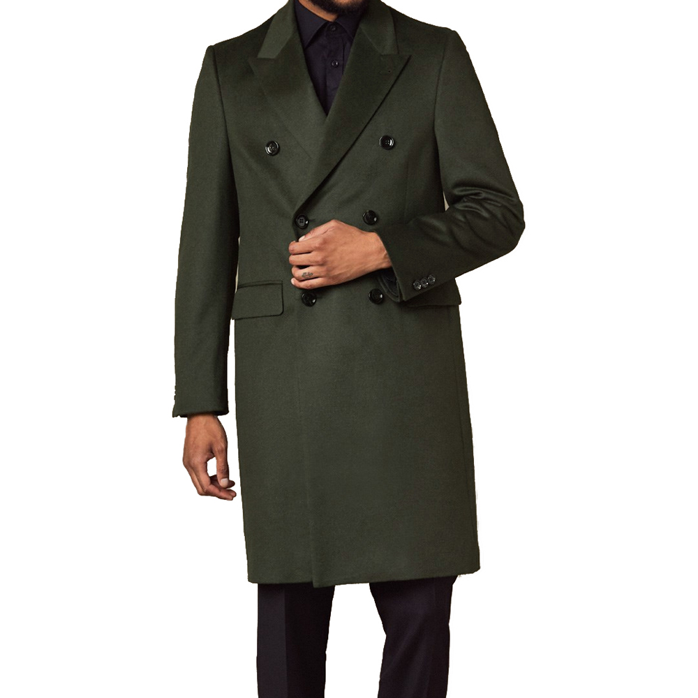 Tailored Coat Wool - Luksusowy długi płaszcz męski ze 100%