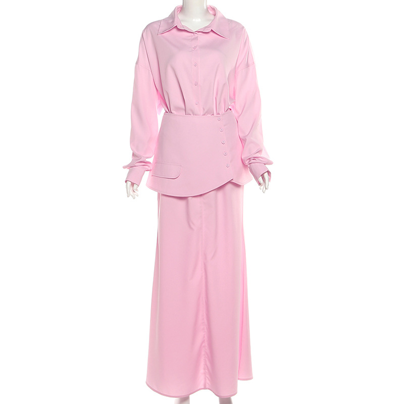 Jesienny Różowo-Czarny Damski  – Women Formal Party Wear Dress recenzja i cena