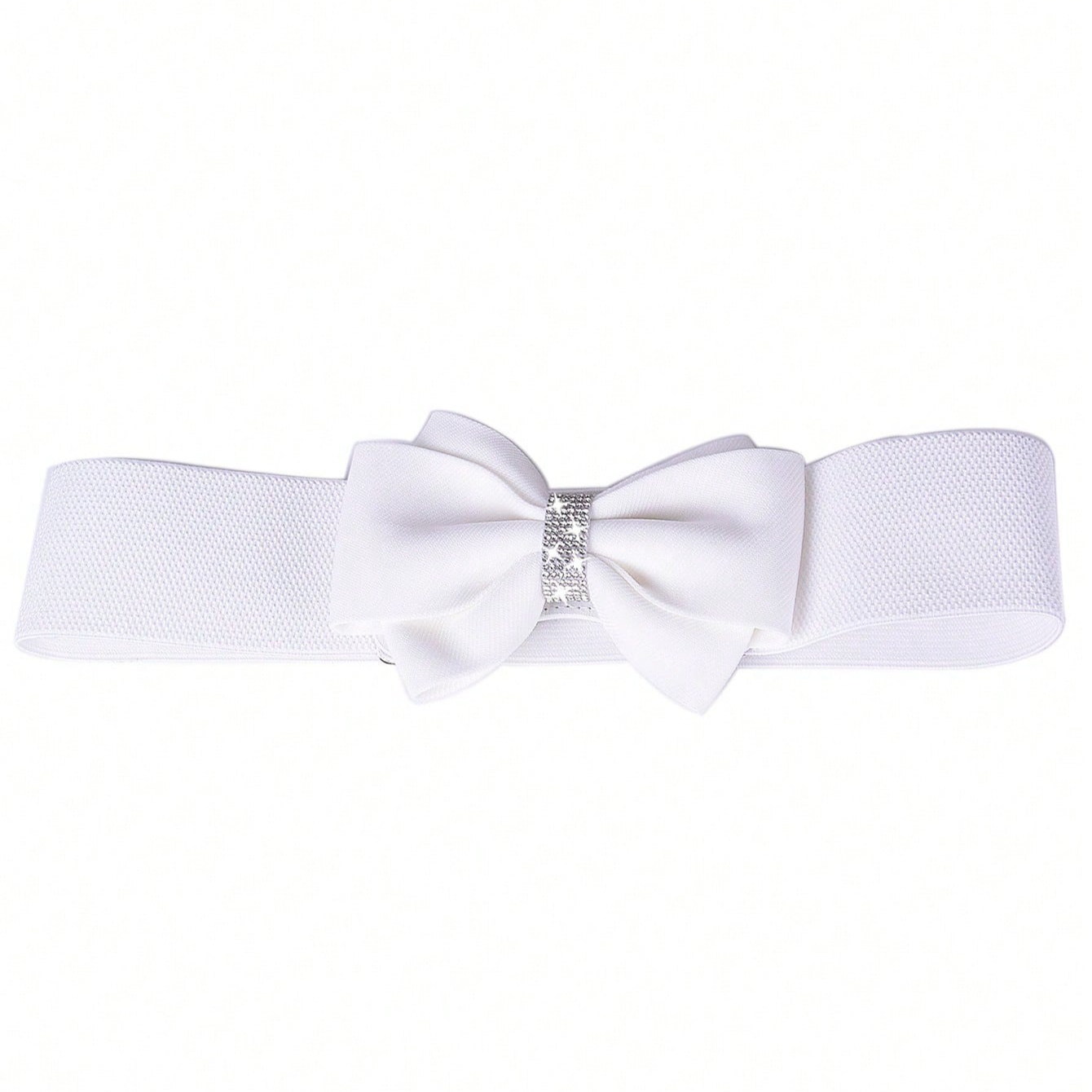 Biały pasek z kokardą, szeroki – Formal Wear For Women Xl recenzja i cena