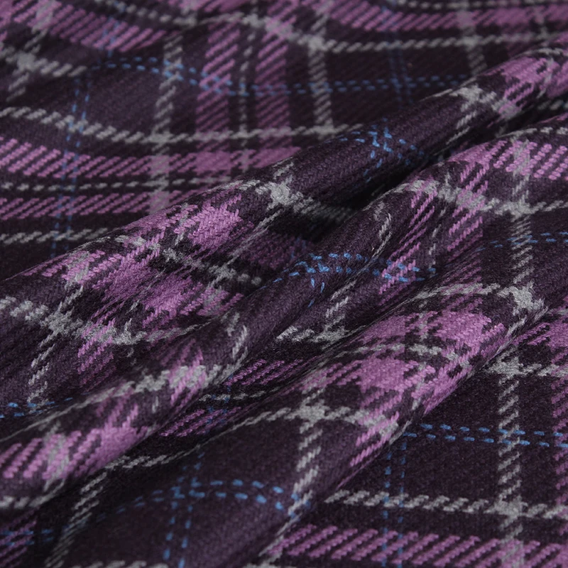 Redraspberry Purple Plaid Twee – Tailored Coat Wool recenzja i cena