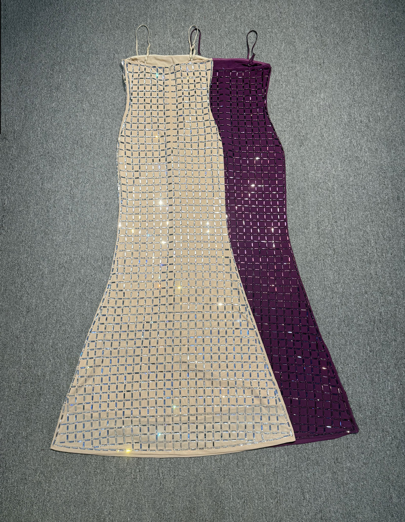 Fioletowa Kryształowa Sukienka – Women Formal Party Wear Dress recenzja i cena