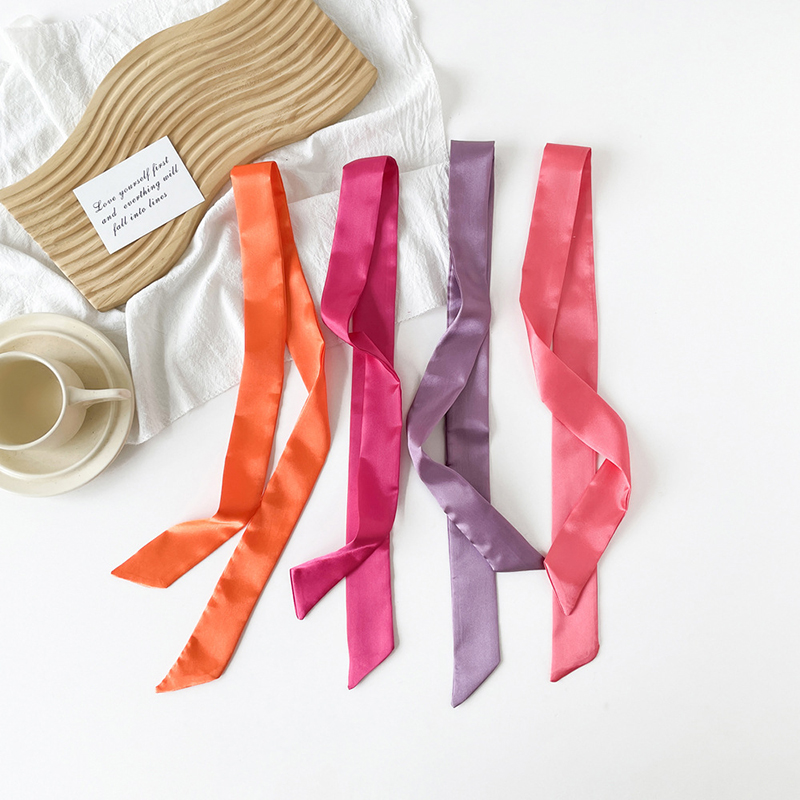 4x100cm Satynowy jedwabny wąsk – Scarf Silk Neck recenzja i cena